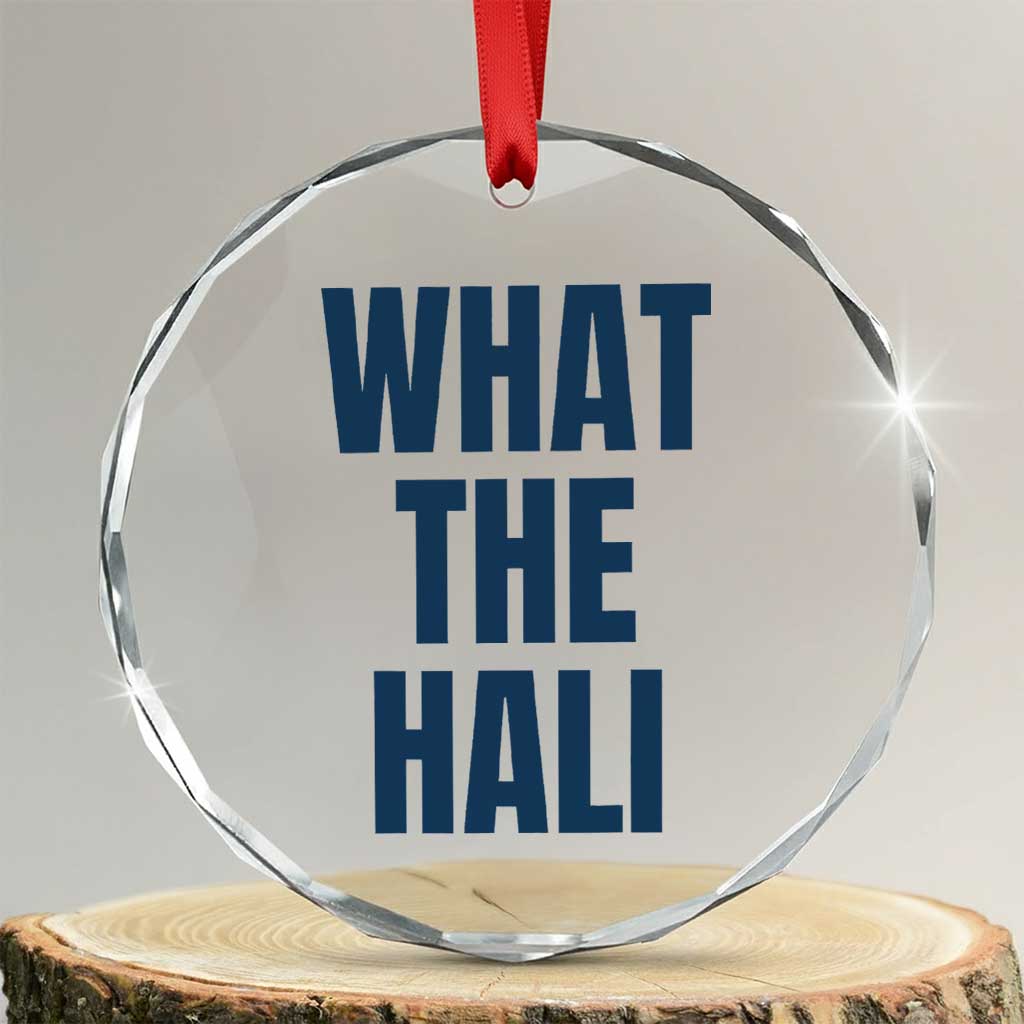What The Hali Crystal Glass Ornament Indiana Hoosier Funny Basketball Overrated - Wonder Print Shop