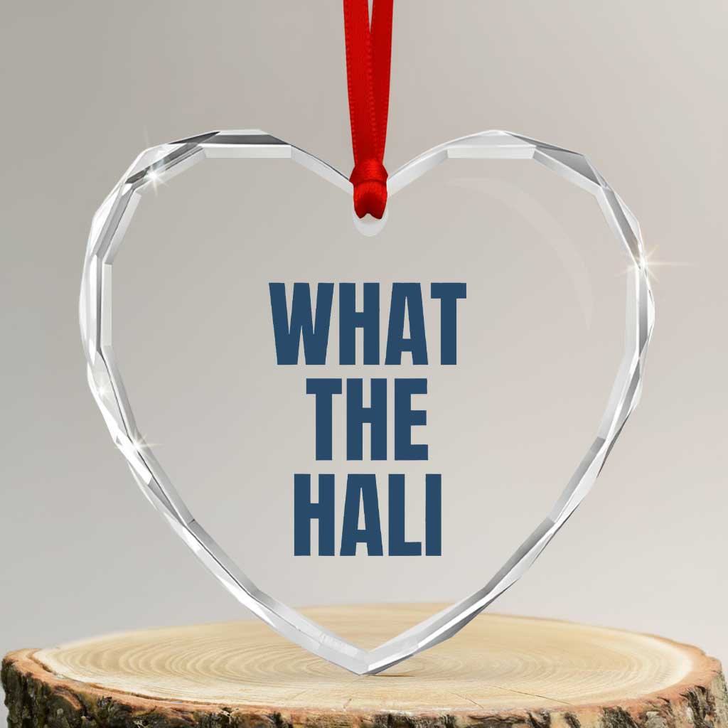 What The Hali Heart Crystal Glass Ornament Indiana Hoosier Funny Basketball Overrated - Wonder Print Shop