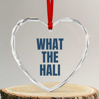What The Hali Heart Crystal Glass Ornament Indiana Hoosier Funny Basketball Overrated - Wonder Print Shop