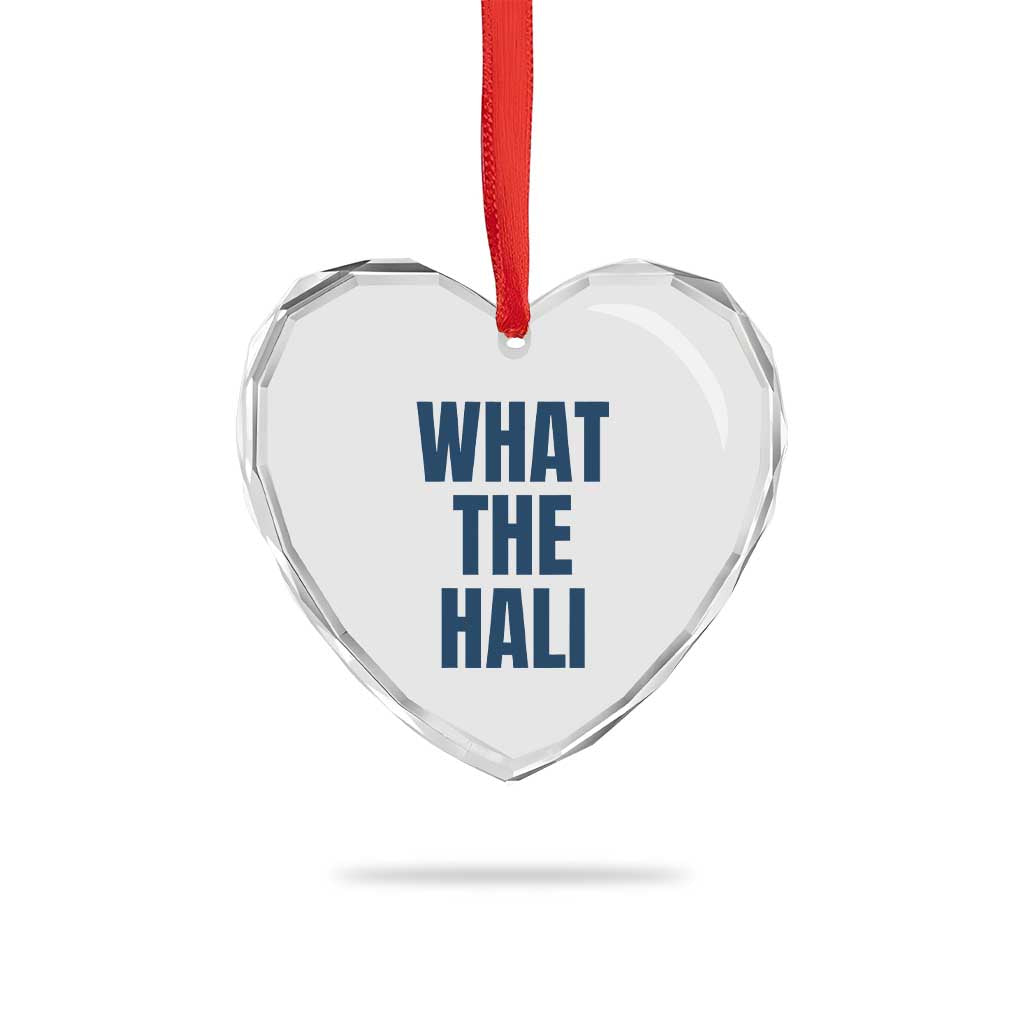 What The Hali Heart Crystal Glass Ornament Indiana Hoosier Funny Basketball Overrated - Wonder Print Shop