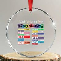 What We Learn From Black History Crystal Glass Ornament African American Pride