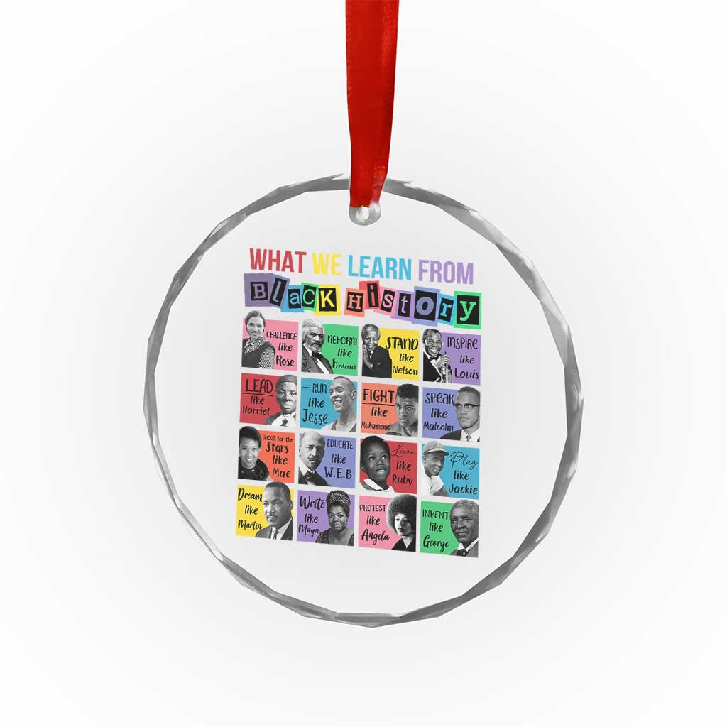 What We Learn From Black History Crystal Glass Ornament Black Civil Rights Leaders - Wonder Print Shop