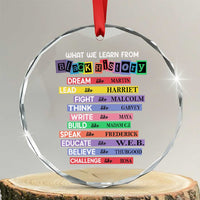 What We Learn From Black History Crystal Glass Ornament Celebration African American Roots Pride - Wonder Print Shop