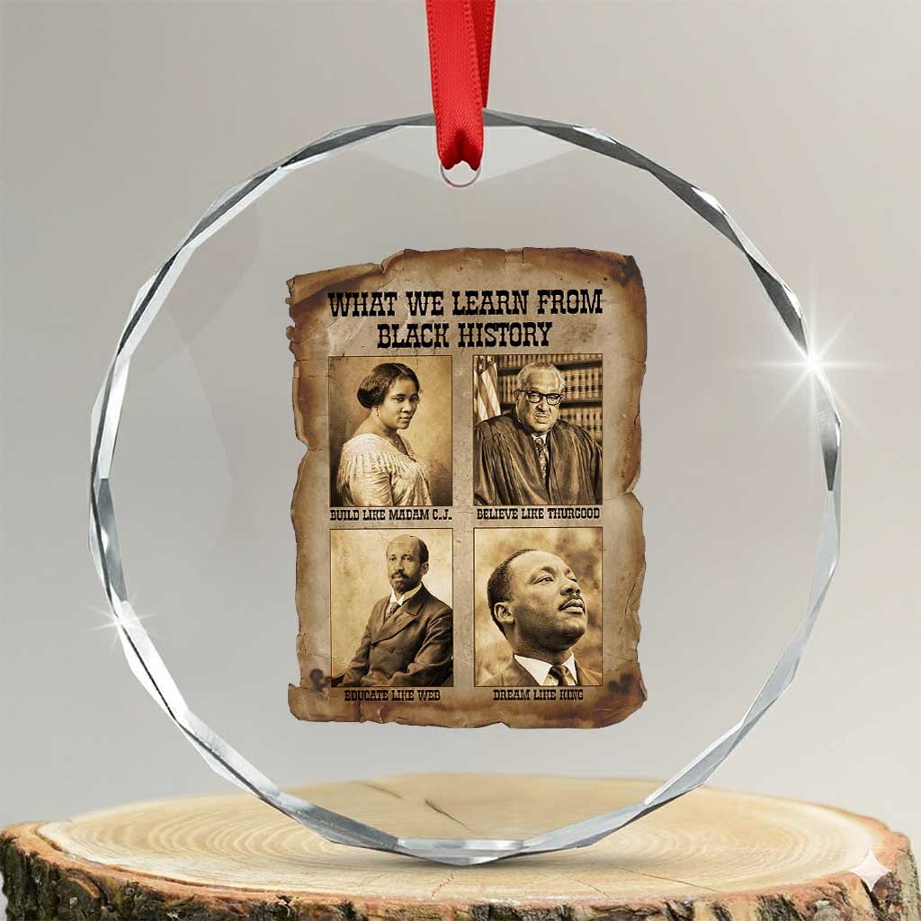 What We Learn From Black History Crystal Glass Ornament Iconic African American Figures - Wonder Print Shop
