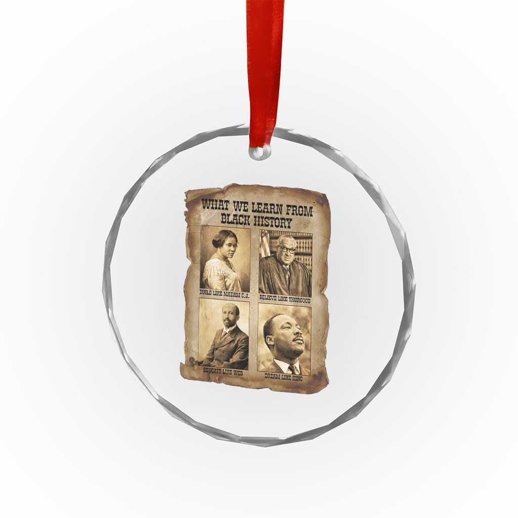 What We Learn From Black History Crystal Glass Ornament Iconic African American Figures - Wonder Print Shop