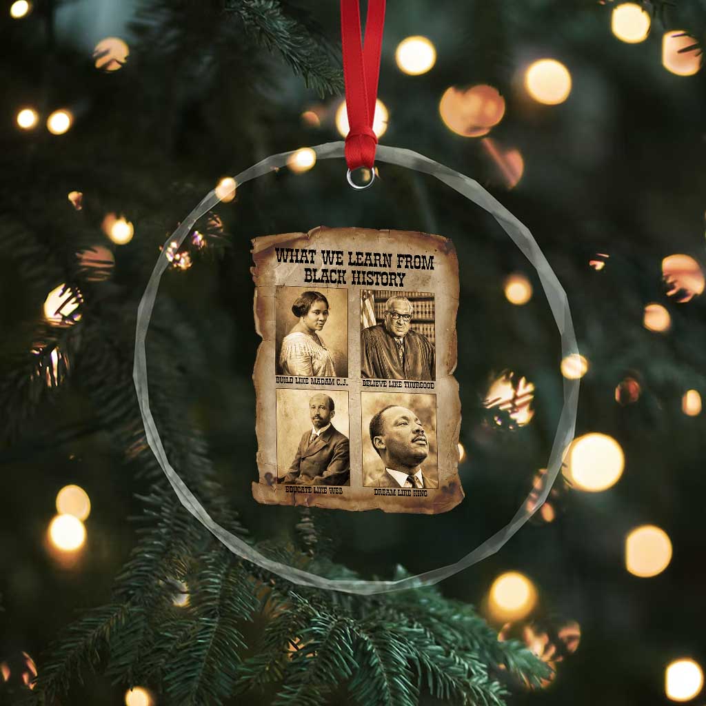 What We Learn From Black History Crystal Glass Ornament Iconic African American Figures - Wonder Print Shop