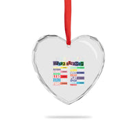 What We Learn From Black History Heart Crystal Glass Ornament African American Pride