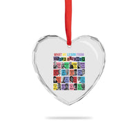 What We Learn From Black History Heart Crystal Glass Ornament Black Civil Rights Leaders - Wonder Print Shop