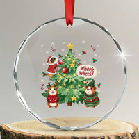 Wheek Wheek Guinea Pig Christmas Outfit Crystal Glass Ornament Cavy Lover Gift - Wonder Print Shop