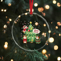 Wheek Wheek Guinea Pig Christmas Outfit Crystal Glass Ornament Cavy Lover Gift - Wonder Print Shop