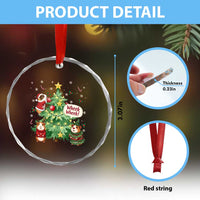 Wheek Wheek Guinea Pig Christmas Outfit Crystal Glass Ornament Cavy Lover Gift - Wonder Print Shop