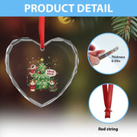 Wheek Wheek Guinea Pig Christmas Outfit Heart Crystal Glass Ornament Cavy Lover Gift - Wonder Print Shop