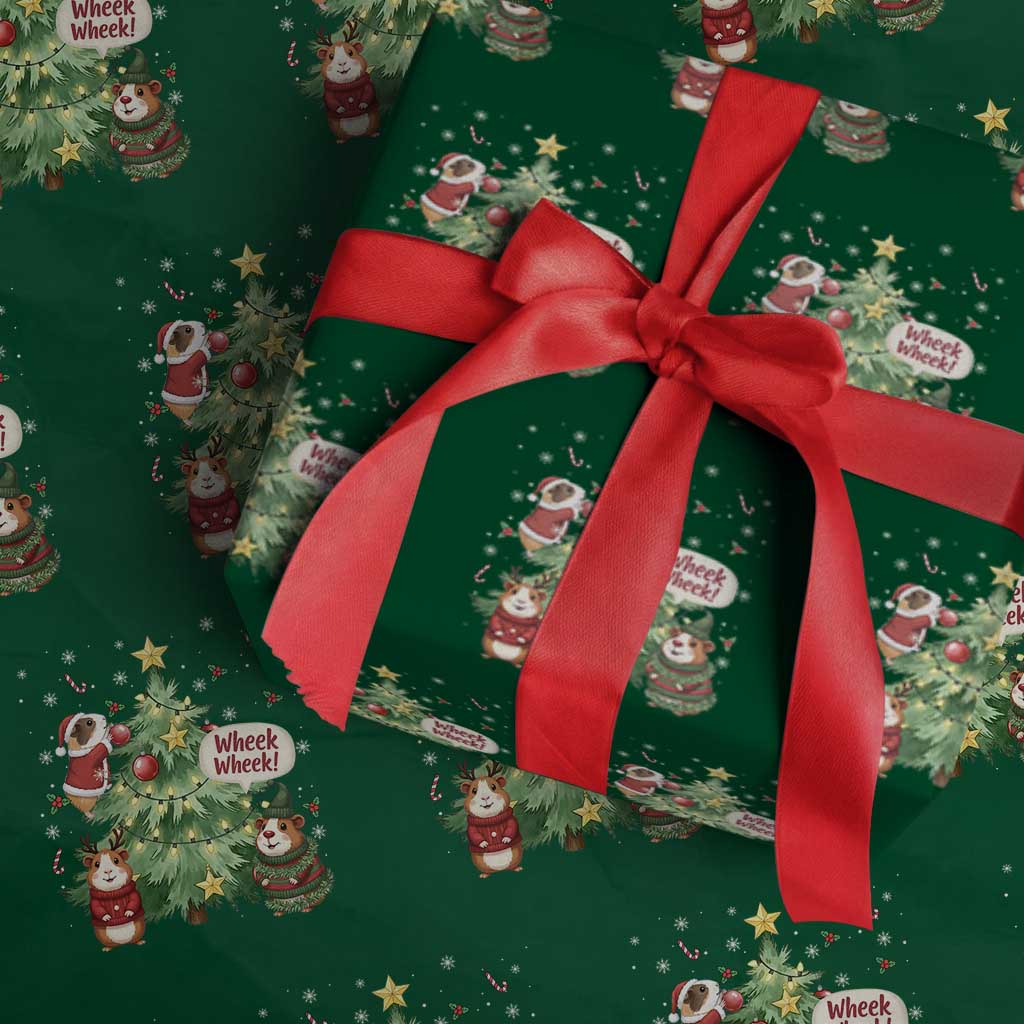 Wheek Wheek Guinea Pig Christmas Outfit Wrapping Paper Roll Cavy Lover Gift - Wonder Print Shop