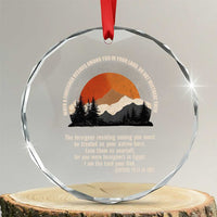 When A Foreigner Resides Among You In Your Land Do Not Mistreat Them Crystal Glass Ornament Leviticus Bible Verse - Wonder Print Shop