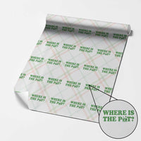 Where Is The Pot Funny St Patricks Day Wrapping Paper Roll Lucky Clover Irish Drinking Humor
