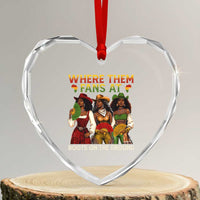 Where Them Fans At Boots On The Ground Heart Crystal Glass Ornament Black African American Cowgirl Western Country Rodeo - Wonder Print Shop
