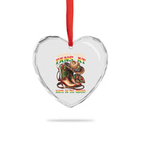 Where Them Fans At Boots On The Ground Heart Crystal Glass Ornament Black Cowgirl Western Pride