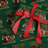 Where Them Fans At Boots On The Ground Wrapping Paper Roll Black African American Cowgirl Western Country Rodeo - Wonder Print Shop