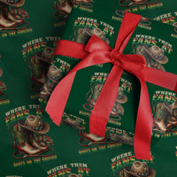 Where Them Fans At Boots On The Ground Wrapping Paper Roll Black Cowgirl Western Pride