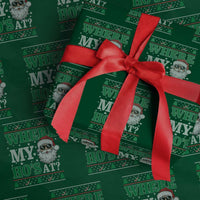 Where's My Ho At Matching Ugly Christmas Wrapping Paper Roll Santa Funny Couples - Wonder Print Shop