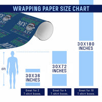 Where's My Ho At Matching Ugly Christmas Wrapping Paper Roll Santa Funny Couples - Wonder Print Shop