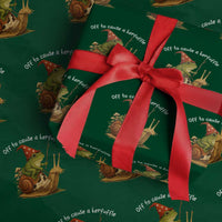 Whimsical Frog Wizard Meme Wrapping Paper Roll Off to Cause A Kerfuffle - Wonder Print Shop