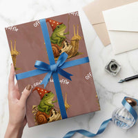 Whimsical Frog Wizard Meme Wrapping Paper Roll Off to Cause A Kerfuffle - Wonder Print Shop