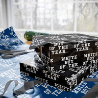 White Boy Of The Year Wrapping Paper Roll Funny Gift For Him - Wonder Print Shop