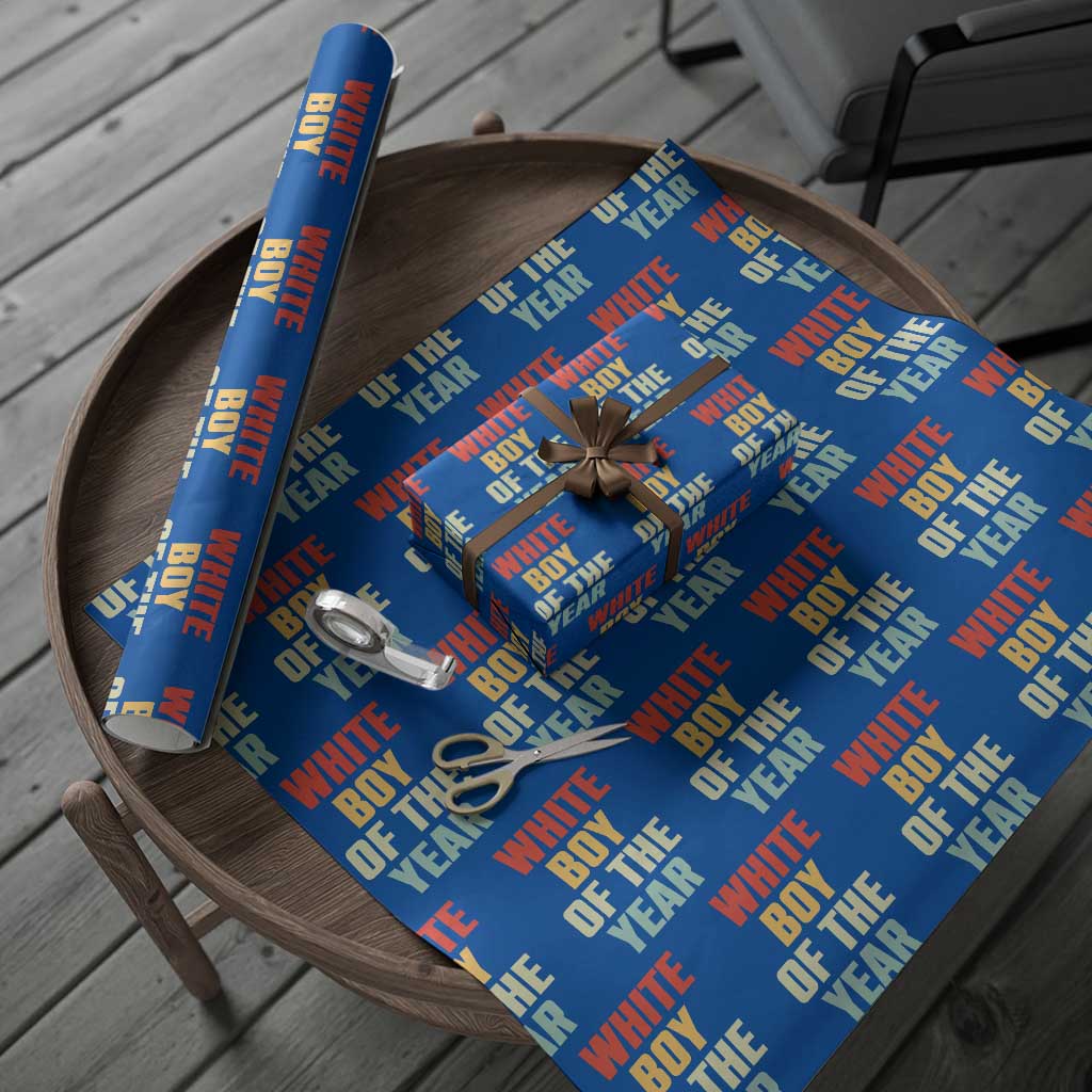 White Boy Of The Year Wrapping Paper Roll Funny Statement
