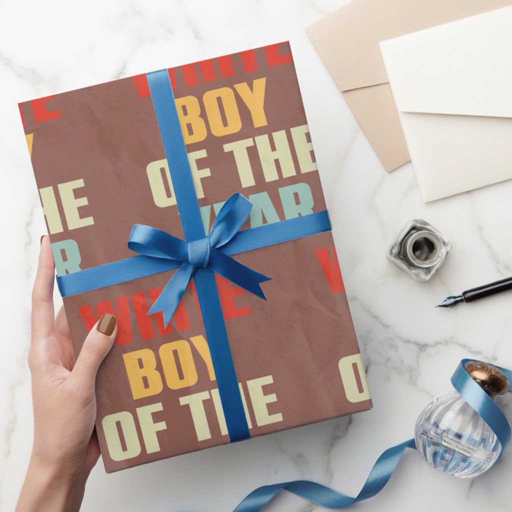 White Boy Of The Year Wrapping Paper Roll Funny Statement