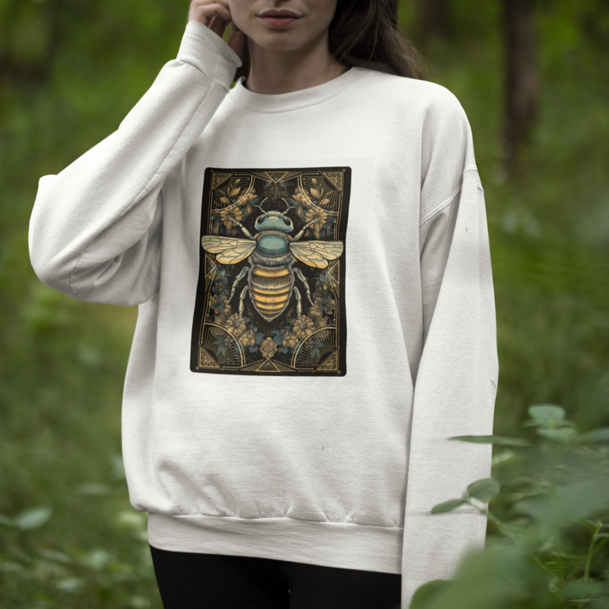 Dark Academia Spiritual Bumble Bee Tarot Card Sweatshirt - Wonder Print Shop