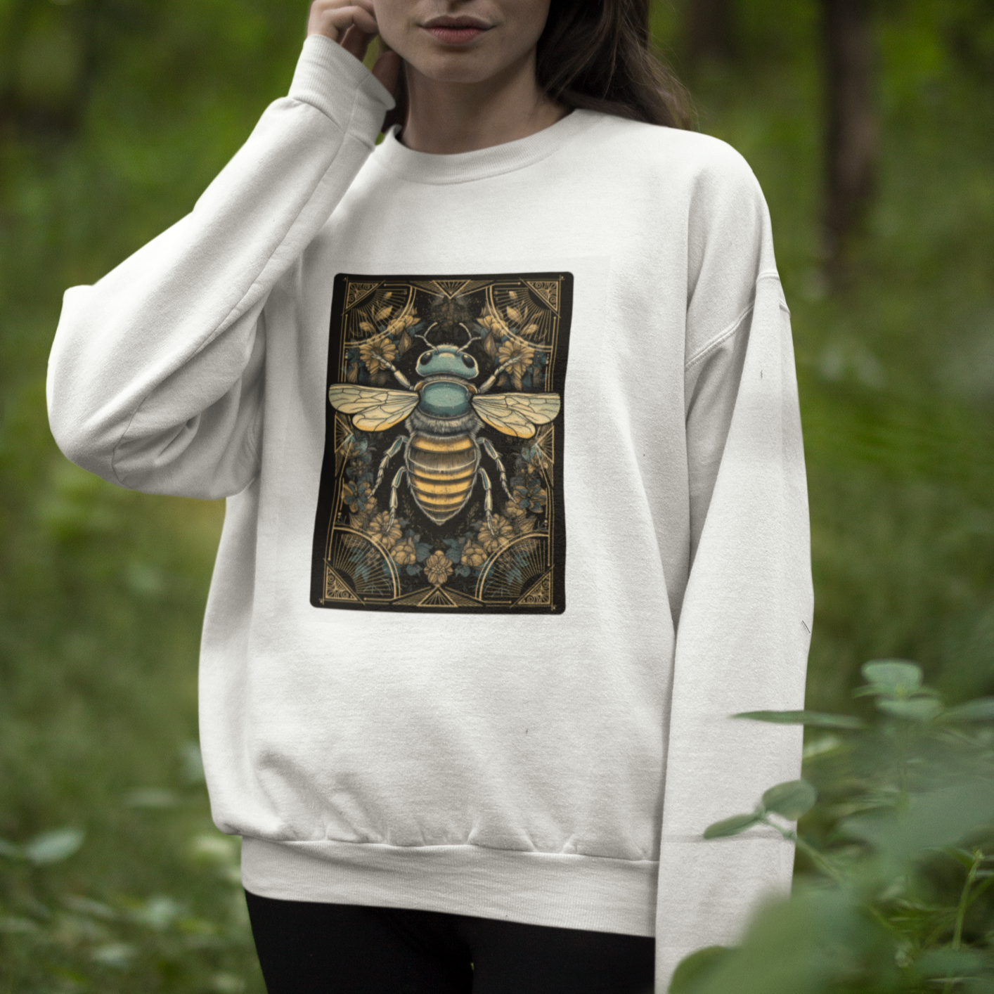 Dark Academia Spiritual Bumble Bee Tarot Card Sweatshirt - Wonder Print Shop