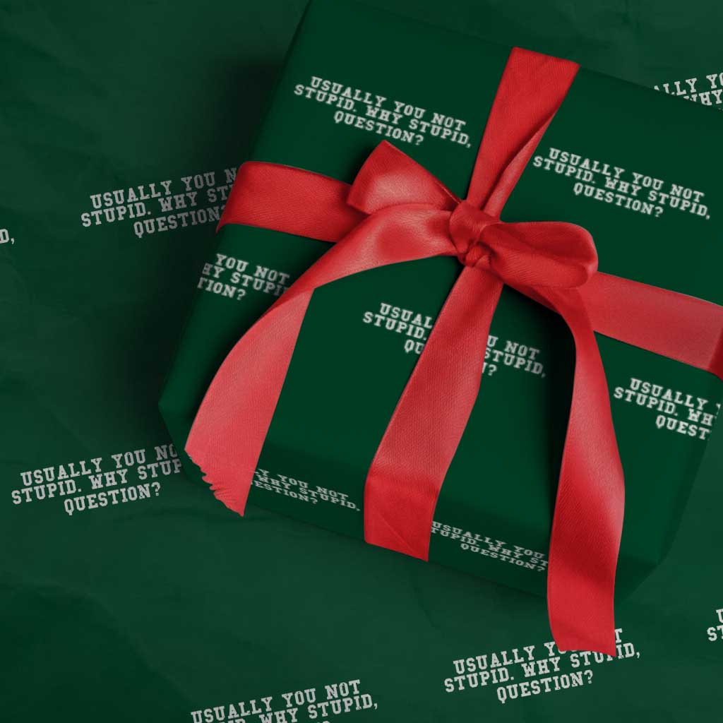 Why Stupid Questions Wrapping Paper Roll Funny Sci Fi Book