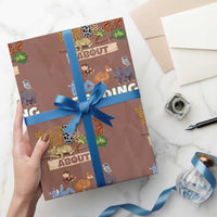 Wild About Reading Wrapping Paper Roll Cute Animal Book Lover Kids Teachers