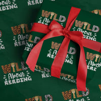 Wild About Reading Wrapping Paper Roll Cute Animal Print Reading Lover Kids Teachers