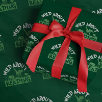 Wild About Reading Wrapping Paper Roll Cute Safari Animal Reading Shirt Preschool Kindergarten