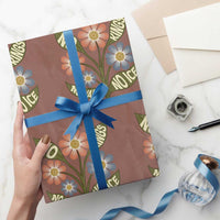 Wildflower Freedom Protest Wrapping Paper Roll No Kings No Wars No Ice