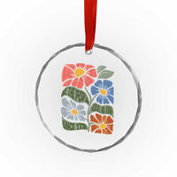 Wildflower Protest Crystal Glass Ornament We The People Serve No Kings