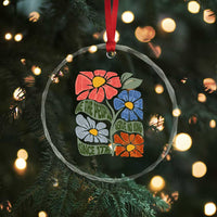 Wildflower Protest Crystal Glass Ornament We The People Serve No Kings