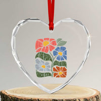 Wildflower Protest Heart Crystal Glass Ornament We The People Serve No Kings