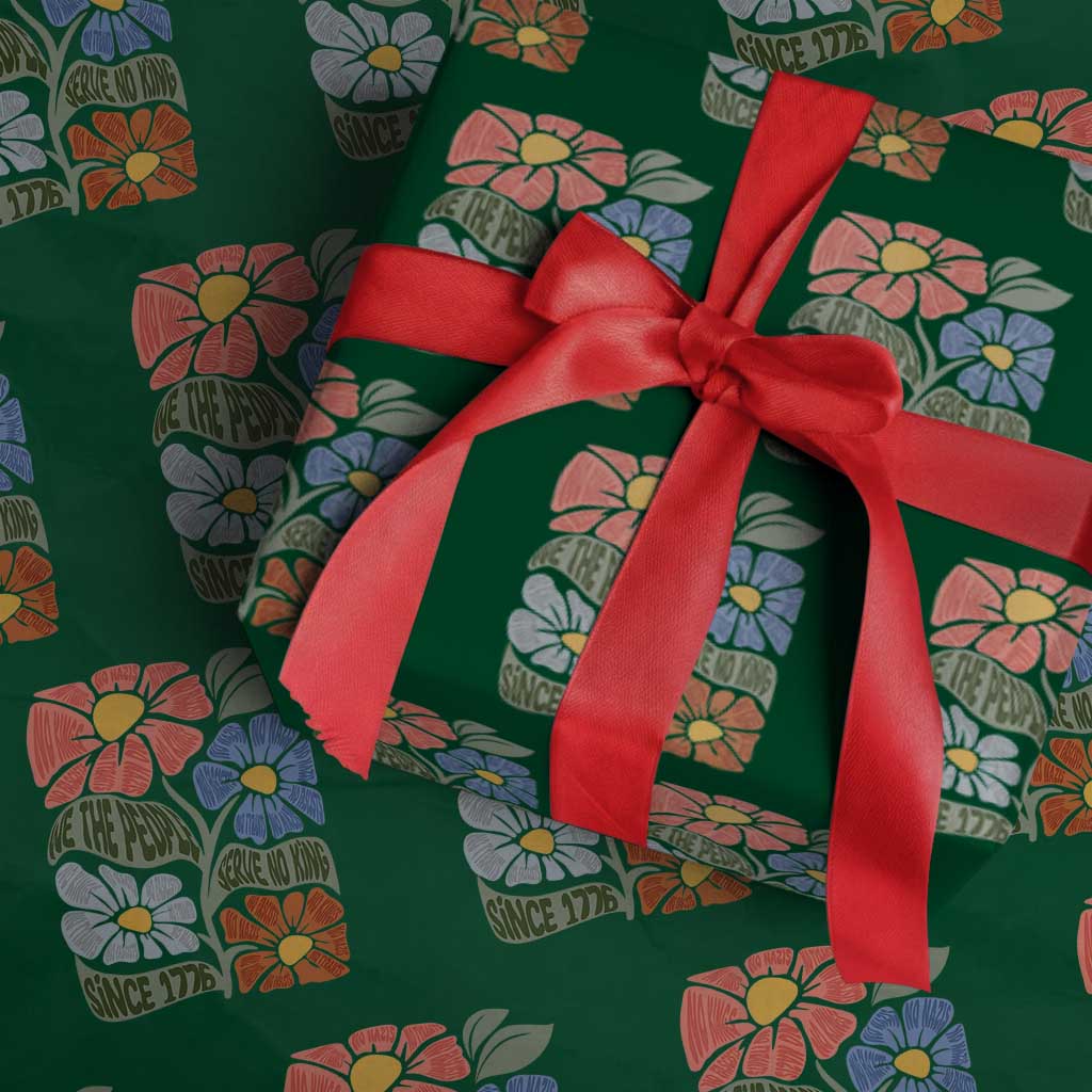 Wildflower Protest Wrapping Paper Roll We The People Serve No Kings