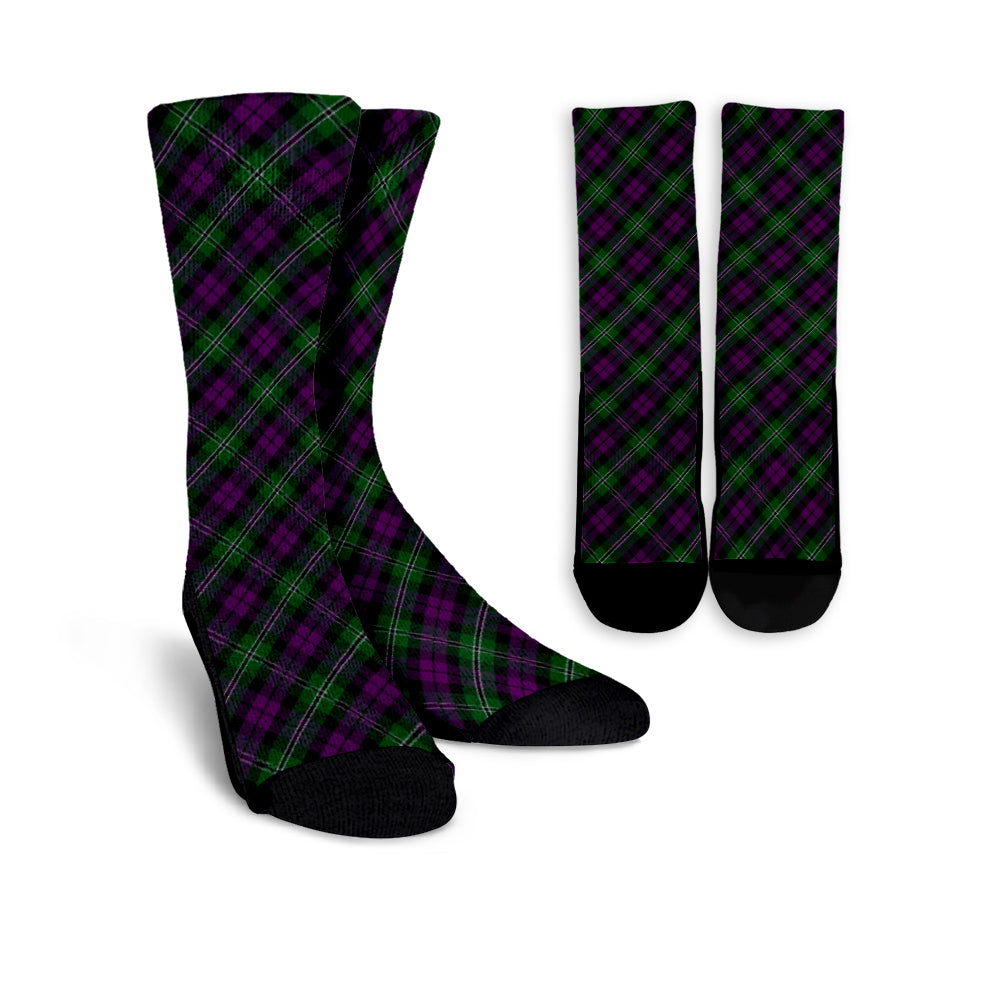 Wilson Tartan Socks, Cross Tartan Plaid Socks, Long Tartan Socks Cross Style TS23