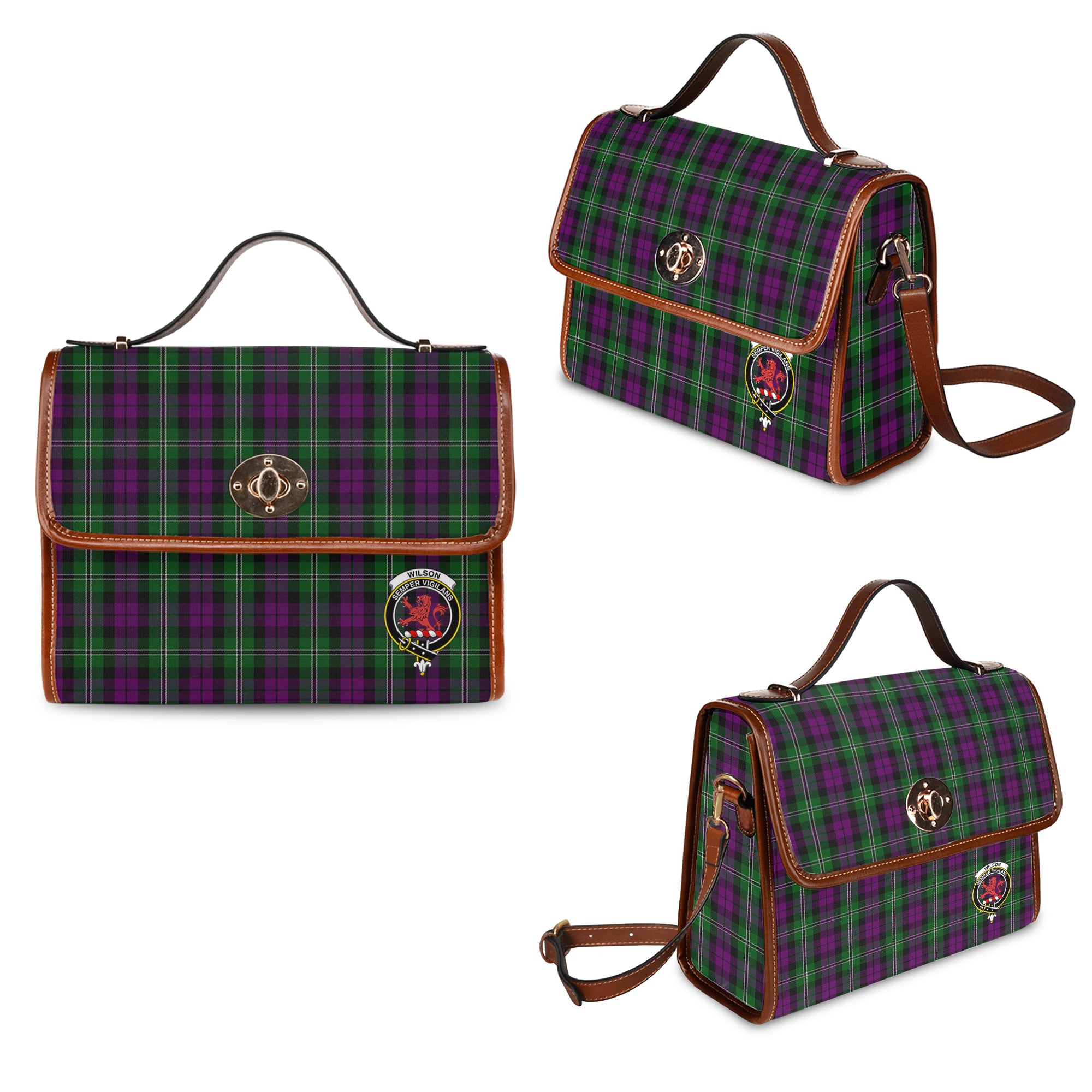 wilson-family-crest-tartan-canvas-bag-with-leather-shoulder-strap