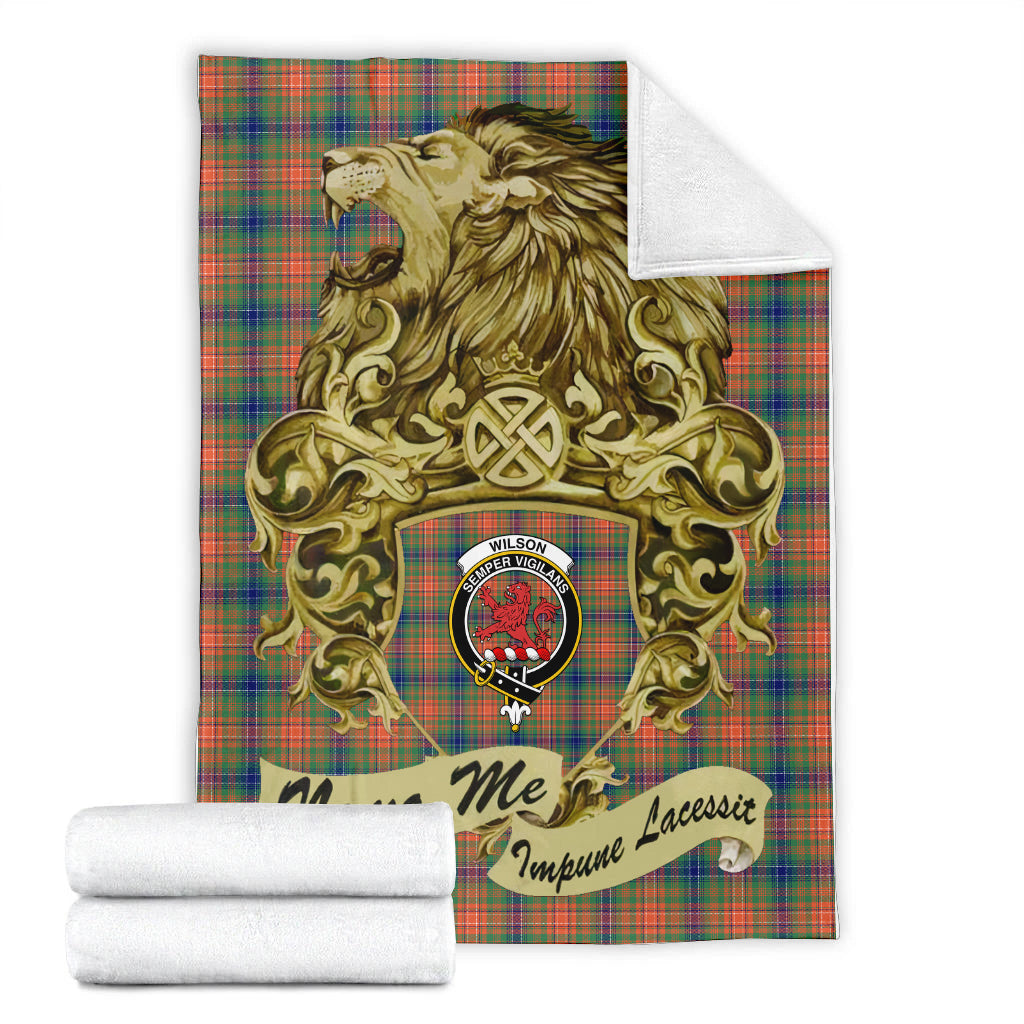 wilson-ancient-tartan-premium-blanket-motto-nemo-me-impune-lacessit-with-vintage-lion-family-crest-tartan-plaid-blanket-vintage-style