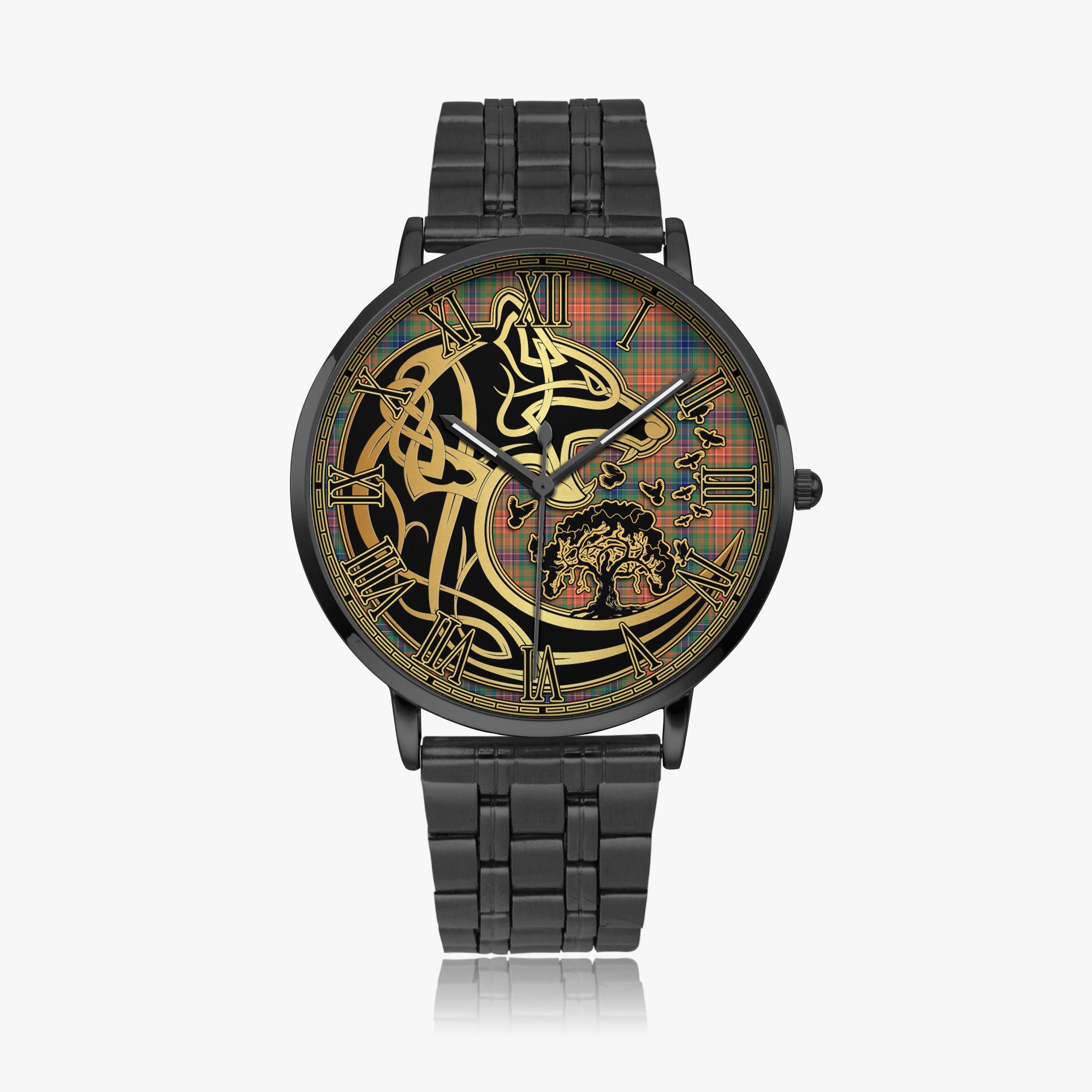 wilson-ancient-tartan-watch-with-stainless-steel-trap-tartan-instafamous-quartz-stainless-steel-watch-golden-celtic-wolf-style