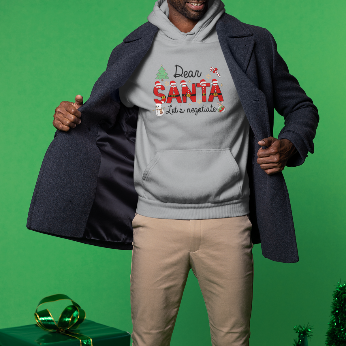 Dear Santa Let's Negotiate Christmas Holidays Hoodie - Wonder Print Shop
