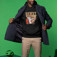 Howdy Santa Cowboy Vintage Western Christmas Hoodie - Wonder Print Shop