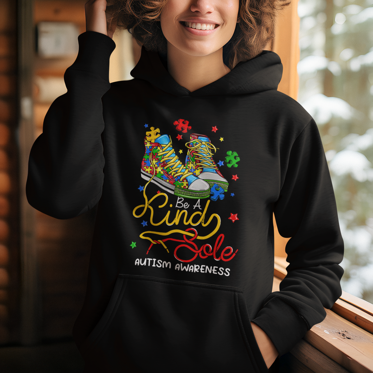 Autism Awareness Hoodie Be A King Sole Puzzle Shoe - Wonder Print Shop