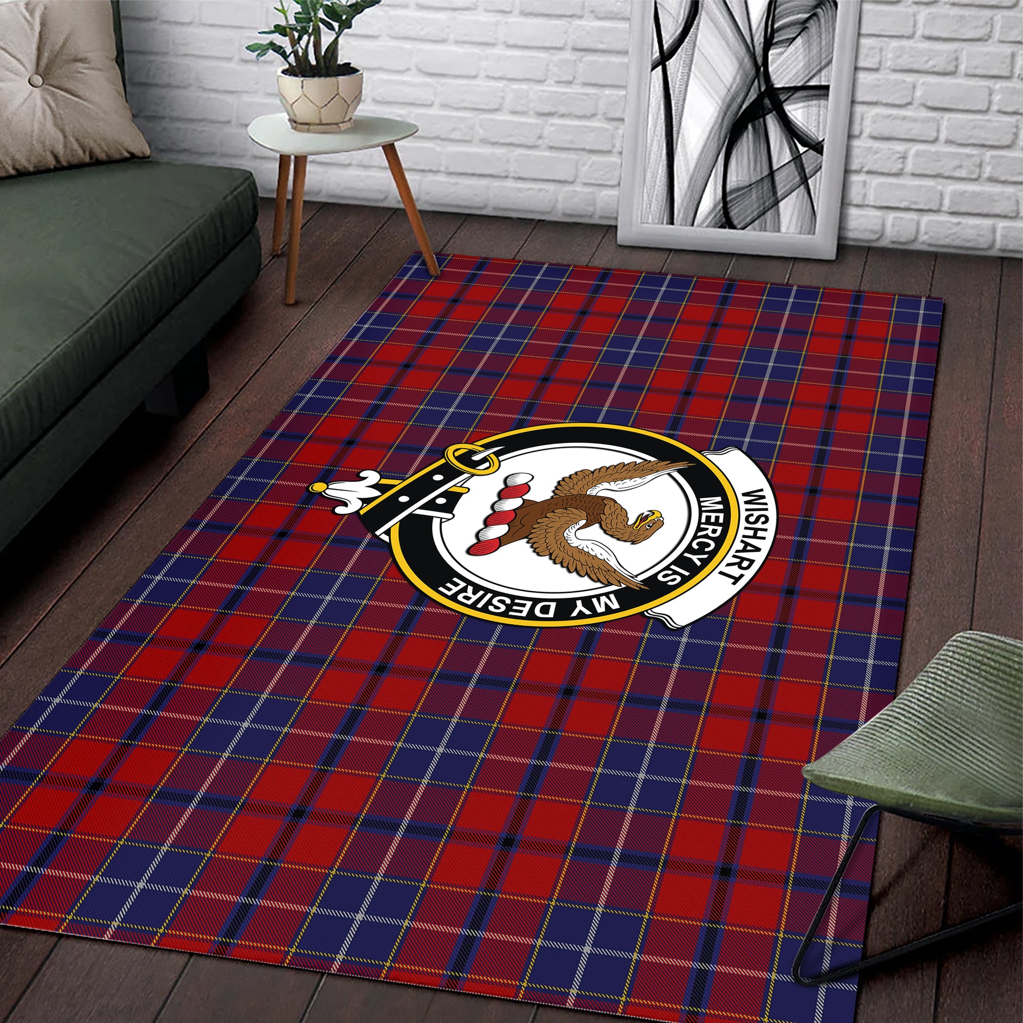 wishart-dress-clan-tartan-rug-family-crest-tartan-plaid-rug-clan-scotland-tartan-area-rug