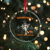 Witchy Beach Summerween Vacation Crystal Glass Ornament Chillin And Thrillin